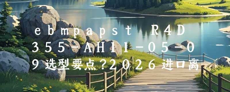 ebmpapst R4D355-AH11-05-09选型要点？2026进口离心风机怎么辨原装真伪