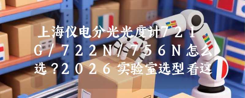 上海仪电分光光度计721G/722N/756N怎么选？2026实验室选型看这三点