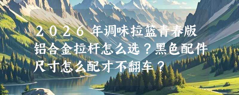 2026年调味拉篮青春版铝合金拉杆怎么选？黑色配件尺寸怎么配才不翻车？