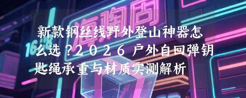 新款钢丝线野外登山神器怎么选？2026户外自回弹钥匙绳承重与材质实测解析