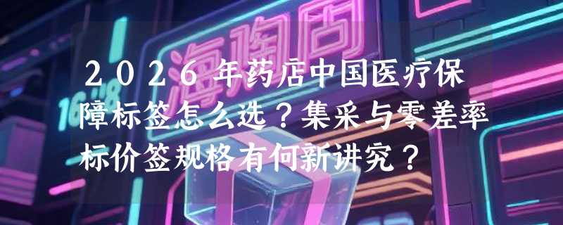 2026年药店中国医疗保障标签怎么选？集采与零差率标价签规格有何新讲究？