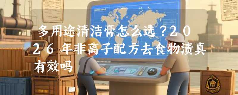 多用途清洁膏怎么选？2026年非离子配方去食物渍真有效吗