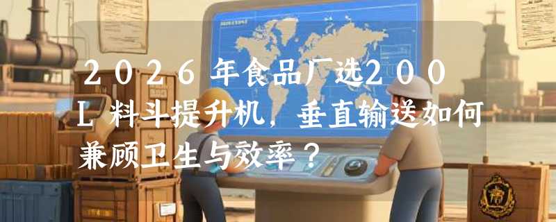 2026年食品厂选200L料斗提升机，垂直输送如何兼顾卫生与效率？