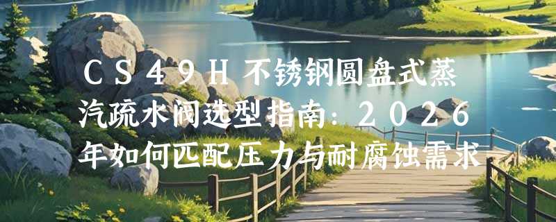 CS49H不锈钢圆盘式蒸汽疏水阀选型指南：2026年如何匹配压力与耐腐蚀需求？