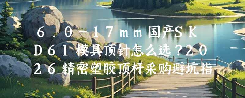 6.0-17mm国产SKD61模具顶针怎么选？2026精密塑胶顶杆采购避坑指南