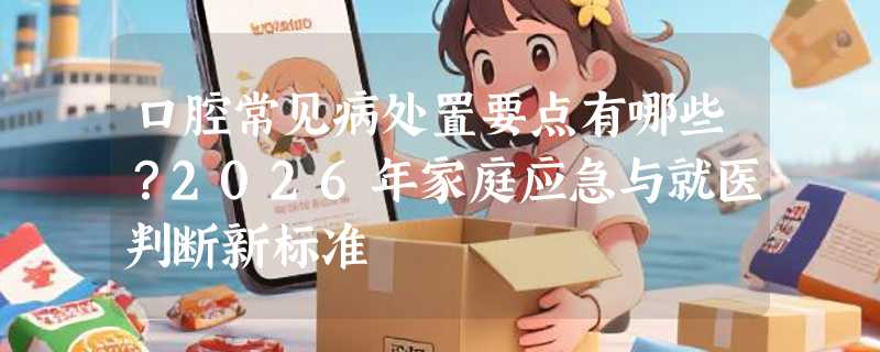 口腔常见病处置要点有哪些？2026年家庭应急与就医判断新标准
