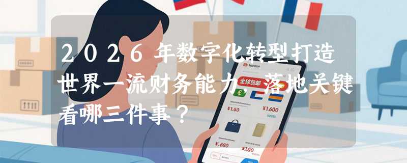 2026年数字化转型打造世界一流财务能力，落地关键看哪三件事？