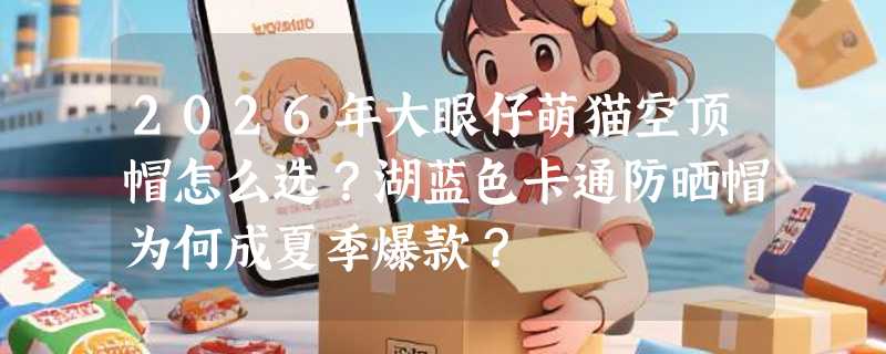 2026年大眼仔萌猫空顶帽怎么选？湖蓝色卡通防晒帽为何成夏季爆款？
