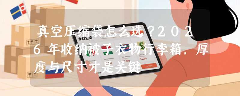 真空压缩袋怎么选？2026年收纳被子衣物行李箱，厚度与尺寸才是关键