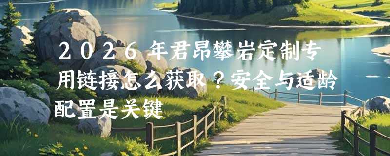 2026年君昂攀岩定制专用链接怎么获取？安全与适龄配置是关键