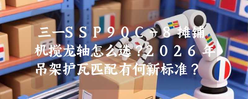 三一SSP90C-8摊铺机搅龙轴怎么选？2026年吊架护瓦匹配有何新标准？