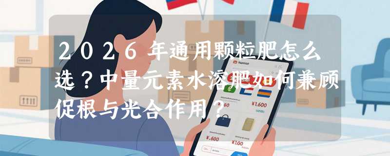 2026年通用颗粒肥怎么选？中量元素水溶肥如何兼顾促根与光合作用？
