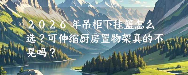 2026年吊柜下挂篮怎么选？可伸缩厨房置物架真的不晃吗？