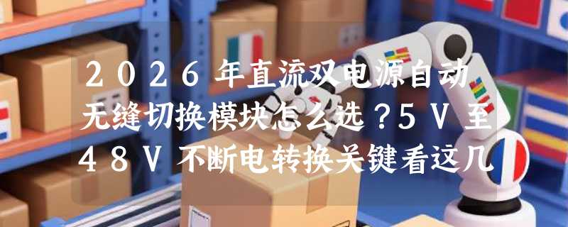 2026年直流双电源自动无缝切换模块怎么选？5V至48V不断电转换关键看这几点