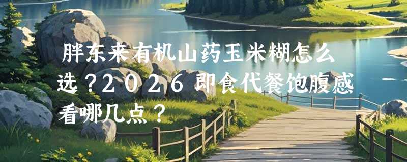 胖东来有机山药玉米糊怎么选？2026即食代餐饱腹感看哪几点？