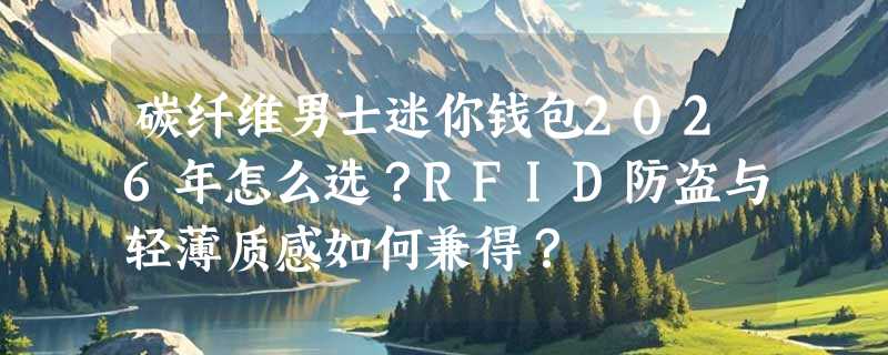碳纤维男士迷你钱包2026年怎么选？RFID防盗与轻薄质感如何兼得？