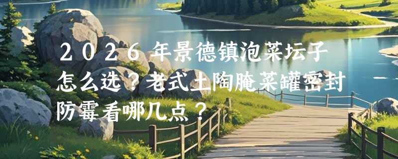 2026年景德镇泡菜坛子怎么选？老式土陶腌菜罐密封防霉看哪几点？