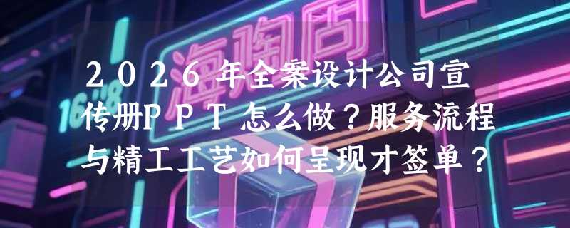 2026年全案设计公司宣传册PPT怎么做？服务流程与精工工艺如何呈现才签单？