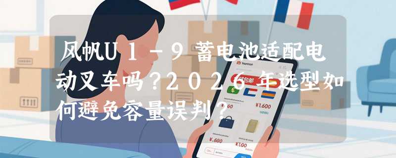 风帆U1-9蓄电池适配电动叉车吗？2026年选型如何避免容量误判？