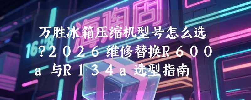 万胜冰箱压缩机型号怎么选？2026维修替换R600a与R134a选型指南