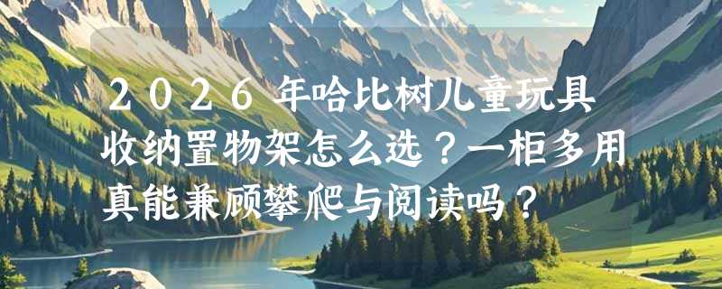 2026年哈比树儿童玩具收纳置物架怎么选？一柜多用真能兼顾攀爬与阅读吗？