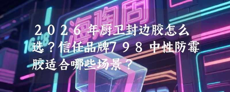 2026年厨卫封边胶怎么选？信任品牌798中性防霉胶适合哪些场景？