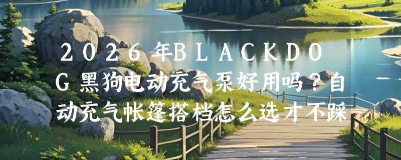 2026年BLACKDOG黑狗电动充气泵好用吗？自动充气帐篷搭档怎么选才不踩坑？
