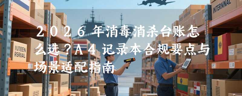 2026年消毒消杀台账怎么选？A4记录本合规要点与场景适配指南