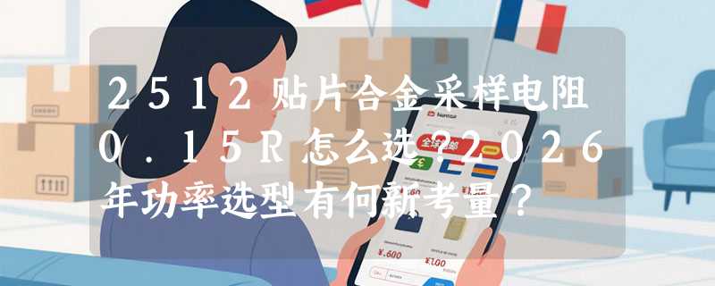 2512贴片合金采样电阻0.15R怎么选？2026年功率选型有何新考量？
