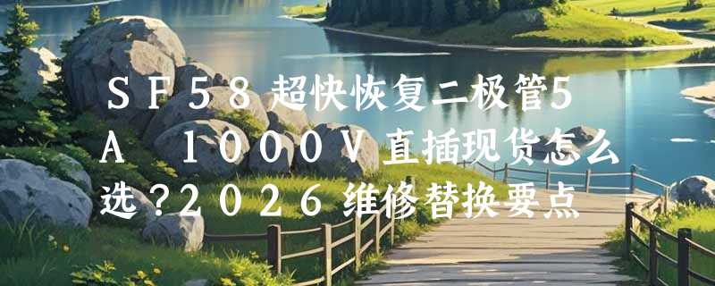 SF58超快恢复二极管5A 1000V直插现货怎么选？2026维修替换要点