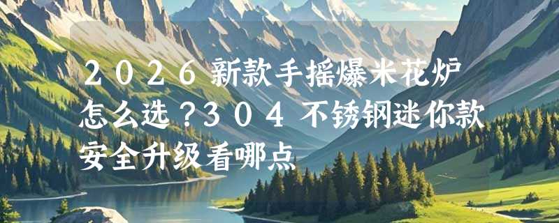 2026新款手摇爆米花炉怎么选？304不锈钢迷你款安全升级看哪点