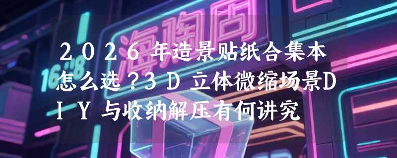 2026年造景贴纸合集本怎么选？3D立体微缩场景DIY与收纳解压有何讲究