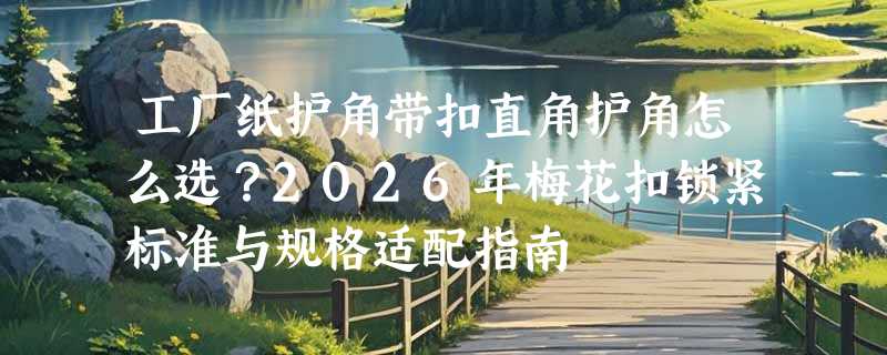 工厂纸护角带扣直角护角怎么选？2026年梅花扣锁紧标准与规格适配指南