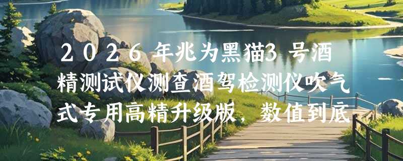 2026年兆为黑猫3号酒精测试仪测查酒驾检测仪吹气式专用高精升级版，数值到底准不准？