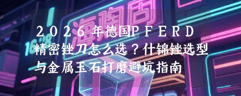2026年德国PFERD精密锉刀怎么选？什锦锉选型与金属玉石打磨避坑指南