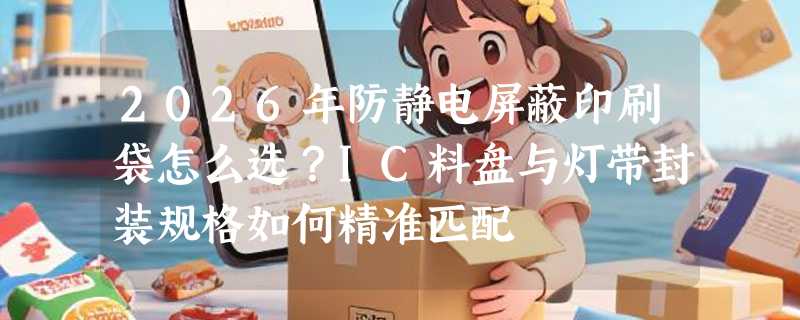 2026年防静电屏蔽印刷袋怎么选？IC料盘与灯带封装规格如何精准匹配