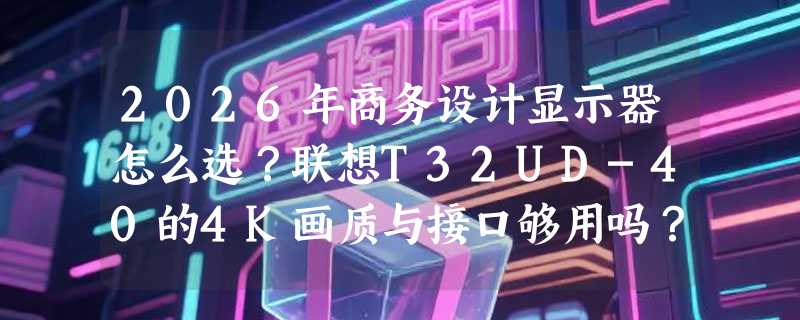 2026年商务设计显示器怎么选？联想T32UD-40的4K画质与接口够用吗？