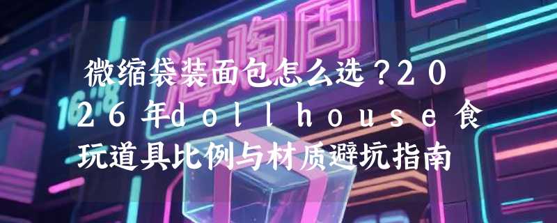 微缩袋装面包怎么选？2026年dollhouse食玩道具比例与材质避坑指南