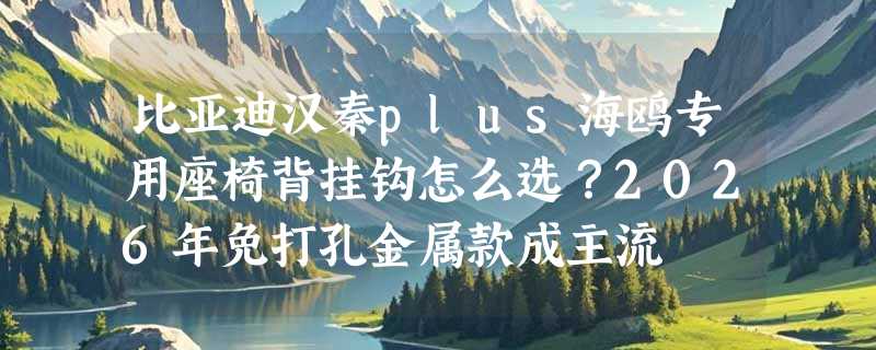 比亚迪汉秦plus海鸥专用座椅背挂钩怎么选？2026年免打孔金属款成主流