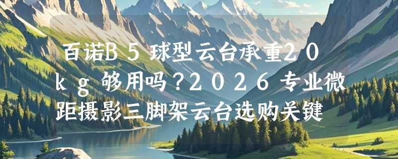 百诺B5球型云台承重20kg够用吗？2026专业微距摄影三脚架云台选购关键