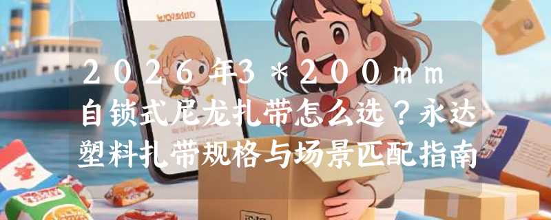 2026年3*200mm自锁式尼龙扎带怎么选？永达塑料扎带规格与场景匹配指南