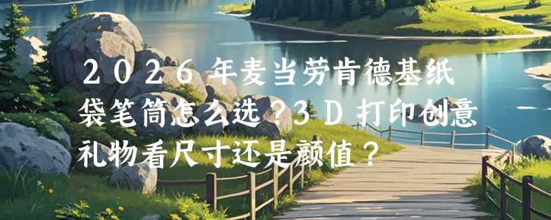 2026年麦当劳肯德基纸袋笔筒怎么选？3D打印创意礼物看尺寸还是颜值？