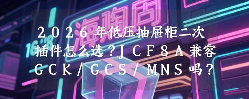 2026年低压抽屉柜二次插件怎么选？JCF8A兼容GCK/GCS/MNS吗？