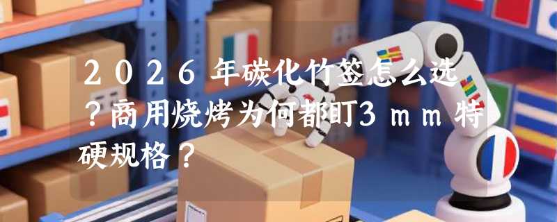 2026年碳化竹签怎么选？商用烧烤为何都盯3mm特硬规格？