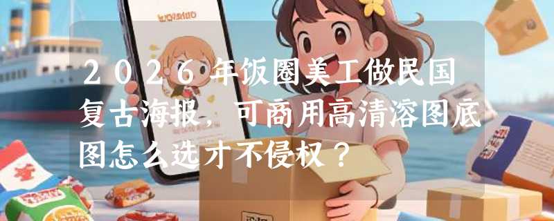 2026年饭圈美工做民国复古海报，可商用高清溶图底图怎么选才不侵权？
