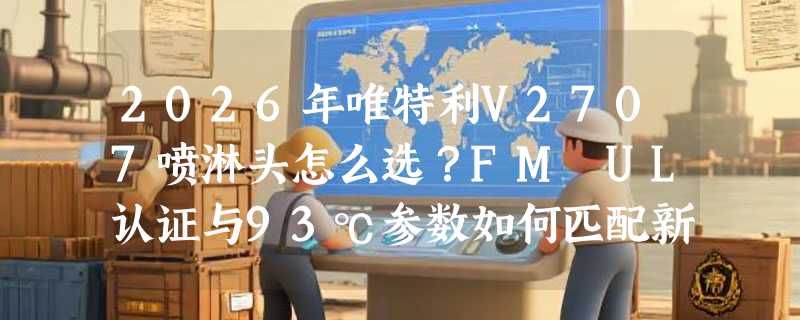 2026年唯特利V2707喷淋头怎么选？FM UL认证与93℃参数如何匹配新规验收？