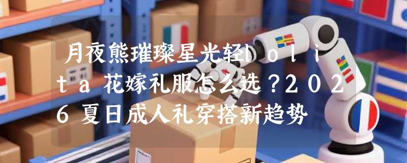 月夜熊璀璨星光轻lolita花嫁礼服怎么选？2026夏日成人礼穿搭新趋势
