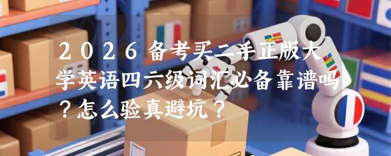 2026备考买二手正版大学英语四六级词汇必备靠谱吗？怎么验真避坑？
