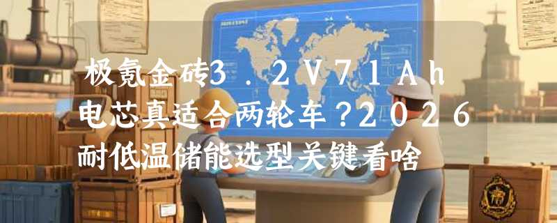 极氪金砖3.2V71Ah电芯真适合两轮车？2026耐低温储能选型关键看啥