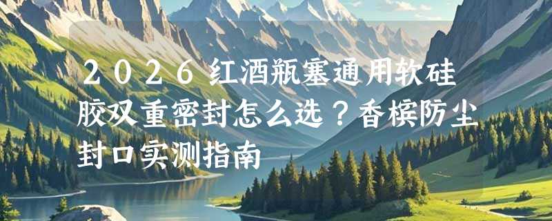 2026红酒瓶塞通用软硅胶双重密封怎么选？香槟防尘封口实测指南